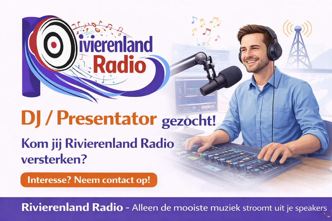 DJ / Presentator gezocht bij Rivierenland Radio